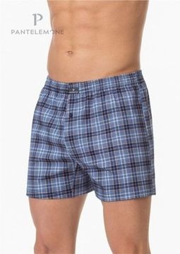 Трусы мужские семейные Pantelemone PMB-413, клетка синяя