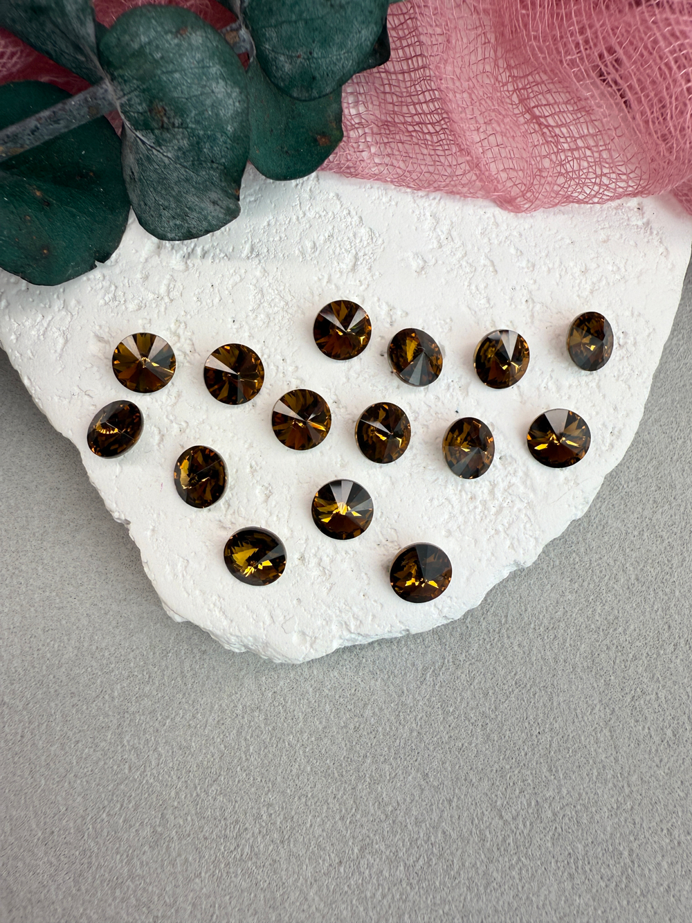 Риволь Rivoli 8 мм, Smoked topaz