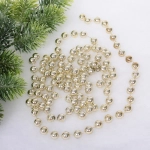 Бусы на ёлку 2,0 м «Шарик крупный» d-12 мм, Шампань