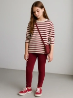 Костюм для девочки в полоску с леггинсами