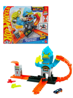 Автотрек Hot Wheels City «Горилла Гараж» JHL92 | Hot Wheels City Gorilla Slam Attack | игровой набор с гаражом 4+