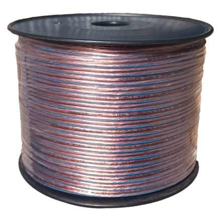 Кабель акустический RIPO SC-TR-2x1.0 CCA прозрачный с синей полосой, 2х1.0 мм2 (упк. 15м)