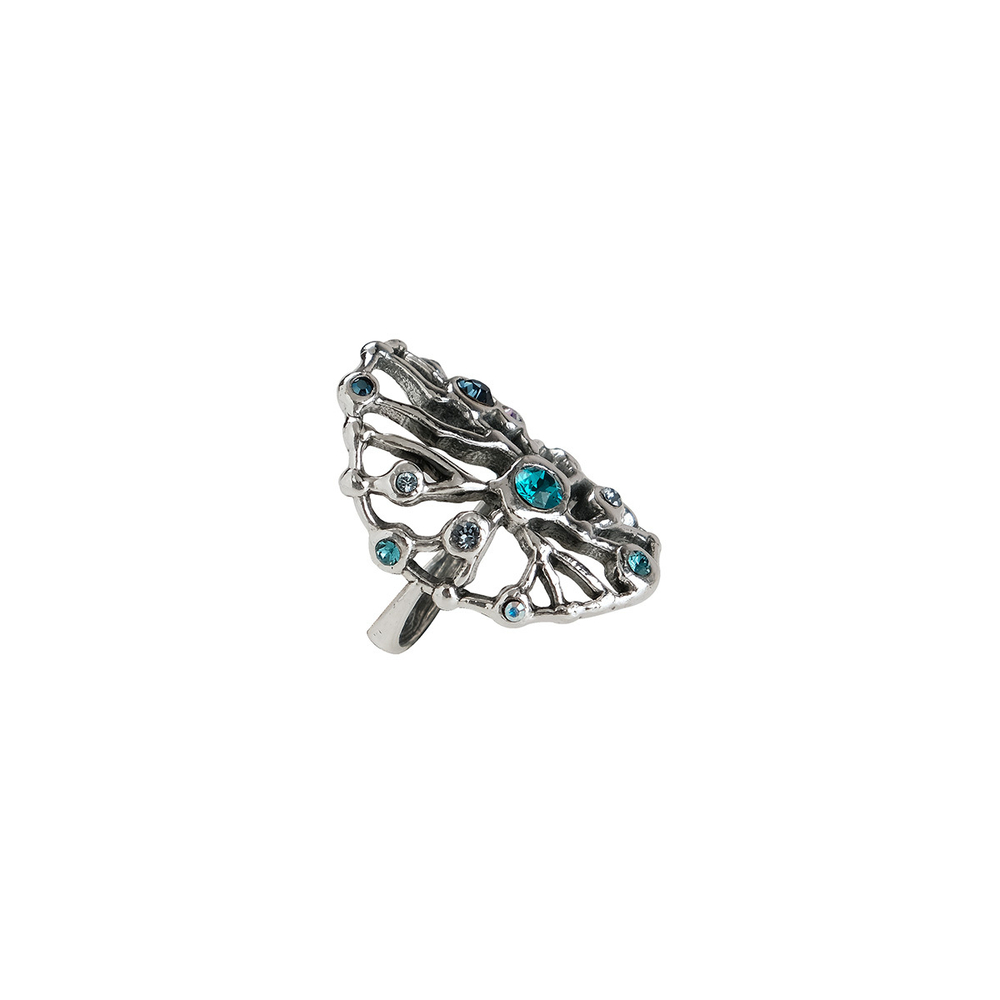 "Амарос" кольцо в серебряном покрытии из коллекции "Морской коктейль" от Jenavi
