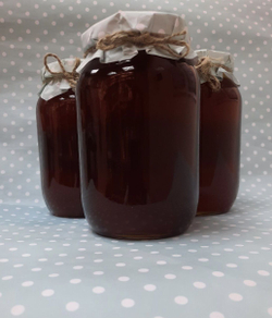 Мёд цветочный темный , 1 литр (1 кг 400 гр), Брянский край, 2024г.