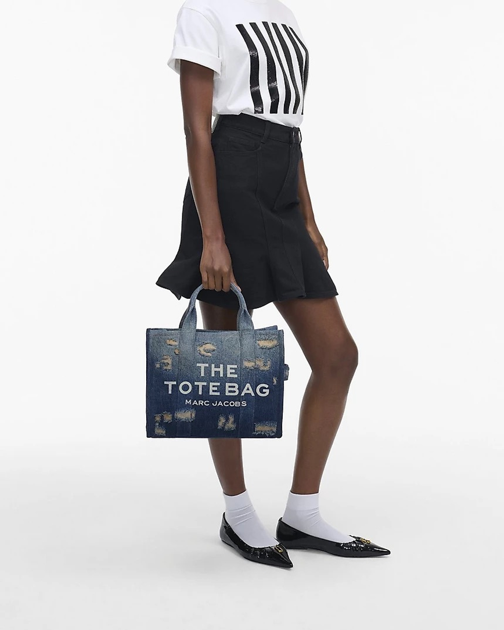 Сумка MARC JACOBS THE RIP AND REPAIR DENIM MEDIUM TOTE BAG “Punk Indigo”