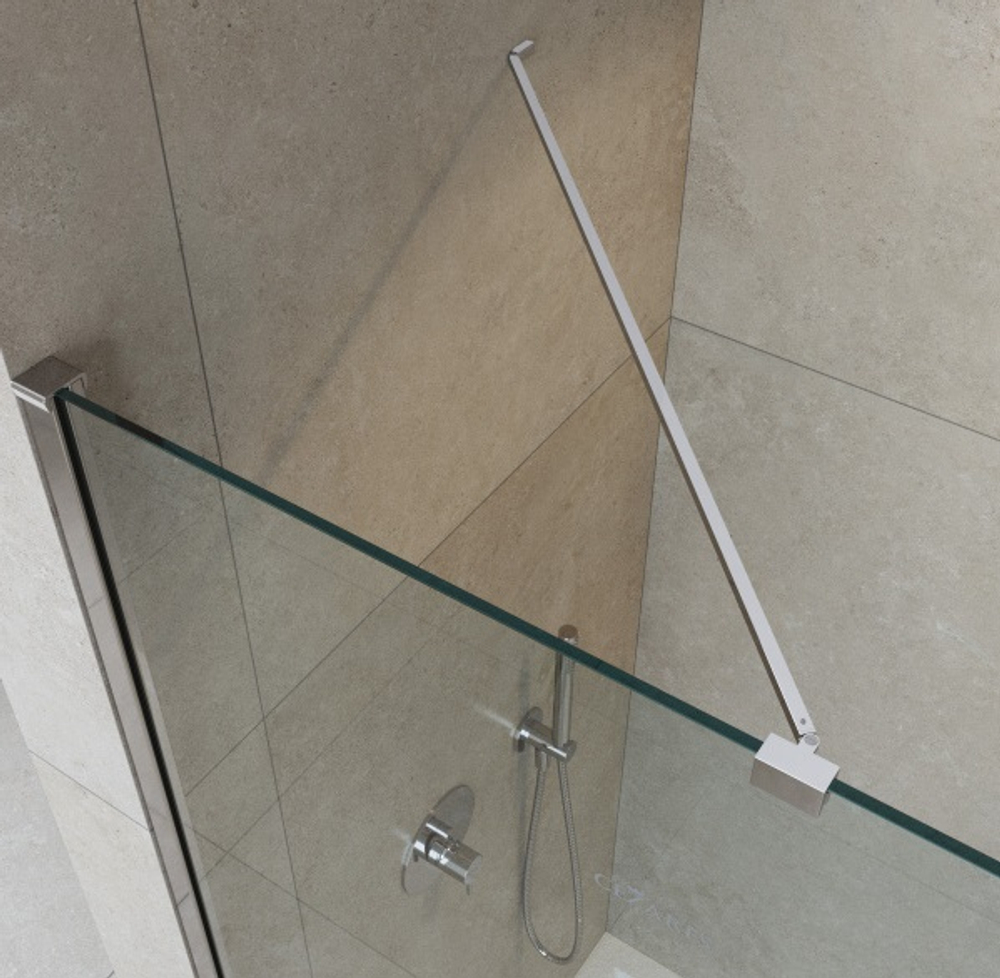 Шторка на ванну Cezares LIBERTA-V-1-TB-90/155-C-Cr профиль хром, стекло прозрачное