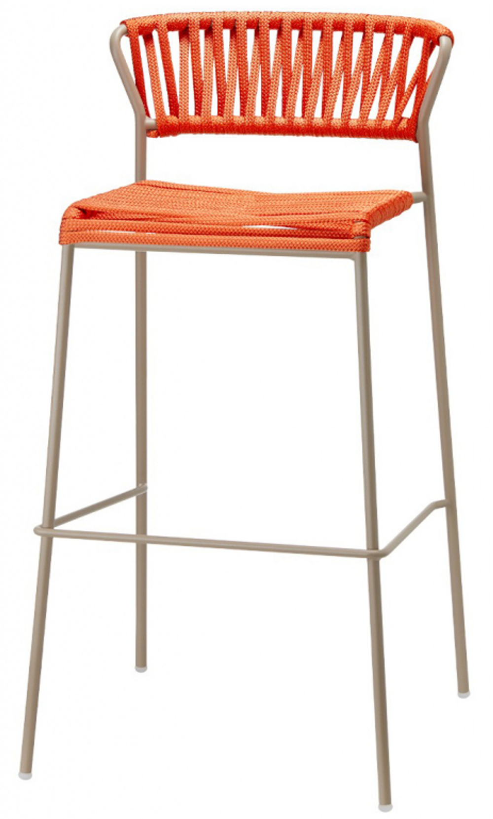 Стул полубарный плетеный Scab Design Lisa Filo, тортора, оранжевый