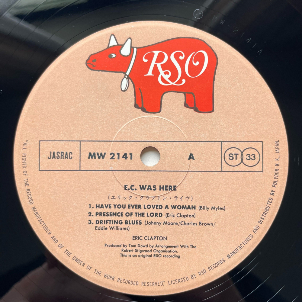 Винтажная виниловая пластинка LP Eric Clapton E.C. Was Here (Япония 1975) (Без Оби)
