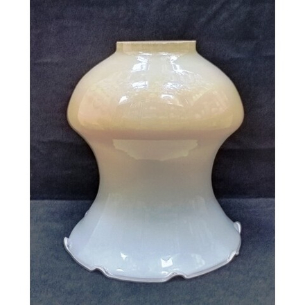 Плафон стеклянный "Катюша" опал / бежевый