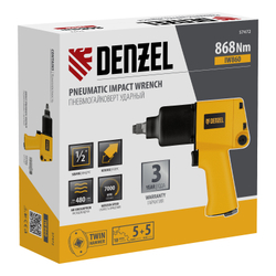 Ударный пневмогайковерт IW860, 1/2", 7000 об/мин, 868 Нм Denzel
