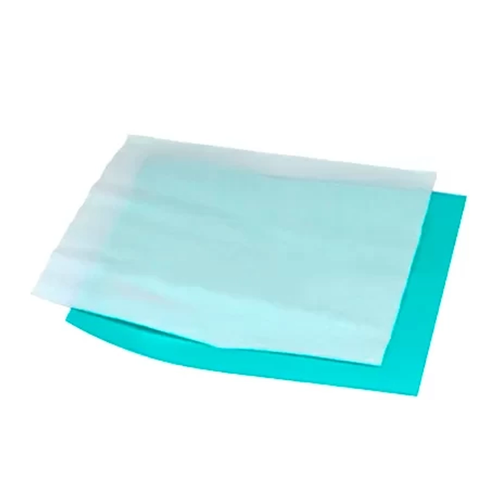 Бумага крепированная для стерилизации пар/газ стандартная Маркер 1200х1200 мм белая/зеленая 200 шт