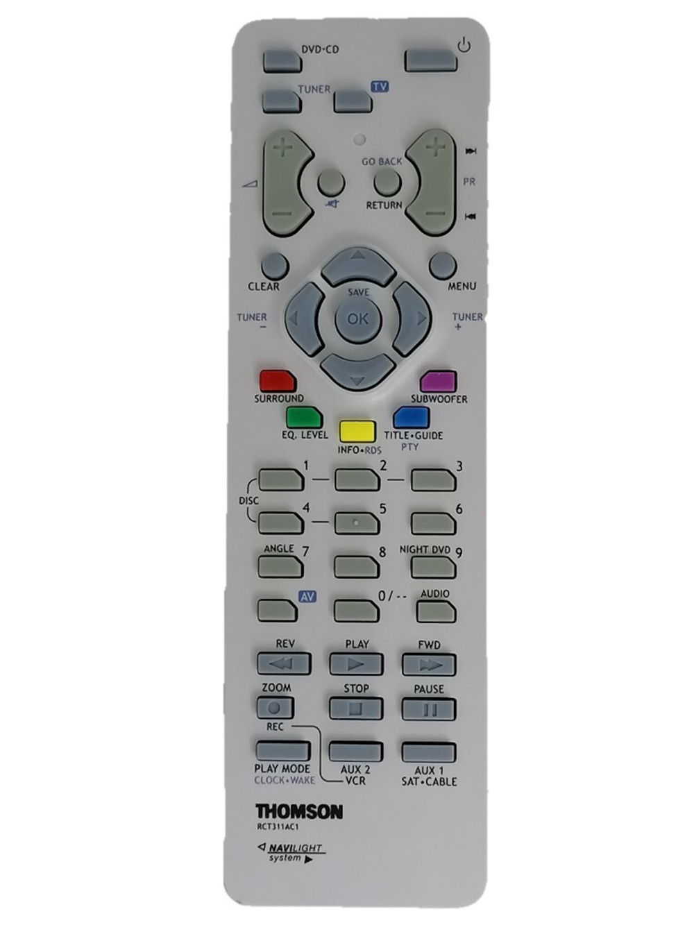Пульт ДУ THOMSON RCT311AC1  для домашнего кинотеатра Thomson