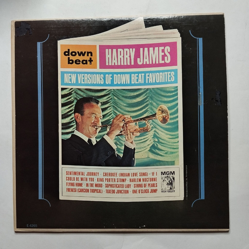 Винтажная виниловая пластинка LP Harry James New Versions Of Down Beat Favorites(USA 1964)
