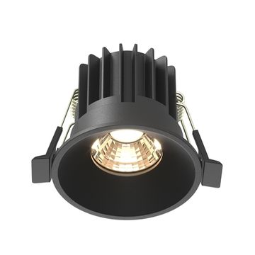 Встраиваемый светильник 7W 3000K 60° DL058-7W3K-B черный Round Downlight Мaytoni