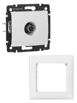 Legrand розетка 4429 TV с рамкой 1 белая