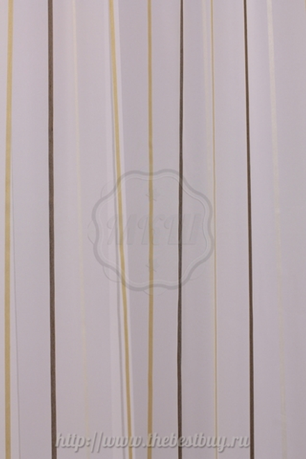 Тюль в полоску: Антония (S206-1) - (300х280)х2 см. - беж-коричневый