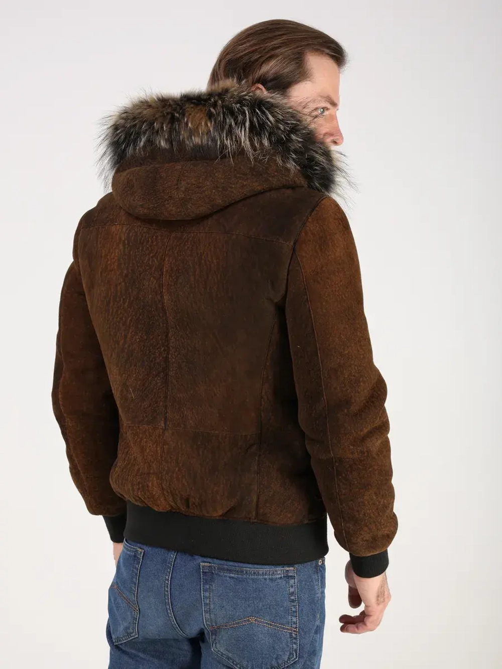 Дубленка натуральная куртка зимняя с капюшоном