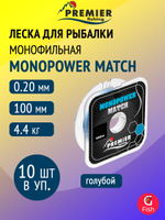 Леска для рыбалки Premier Fishing MONOPOWER MATCH Blue Nylon 0,40mm/100m (PR-MM-B-040-100)