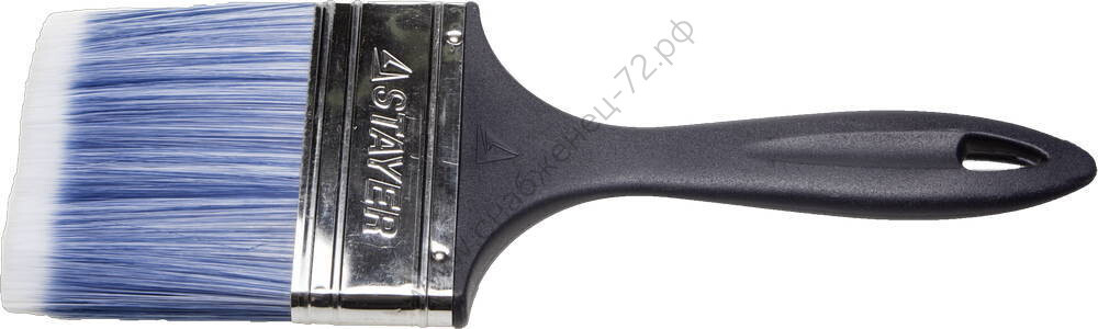 STAYER AQUA-EURO 100 мм, 4″ искусственная щетина, пластмассовая ручка, Плоская кисть (01082-100)