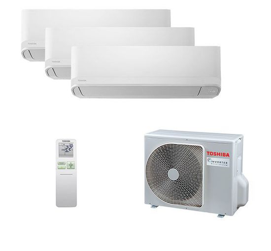 Мультисплит система на 3 комнаты Toshiba RAS-B05CKVG-EE x 2 + RAS-B07CKVG-EE / RAS-3M18G3AVG-E