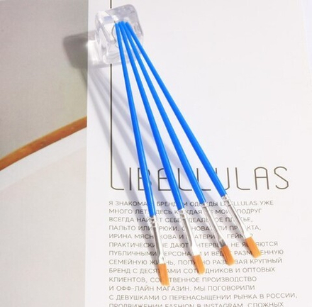 К024 Кисть 4H, синтетика (17 см, синяя)