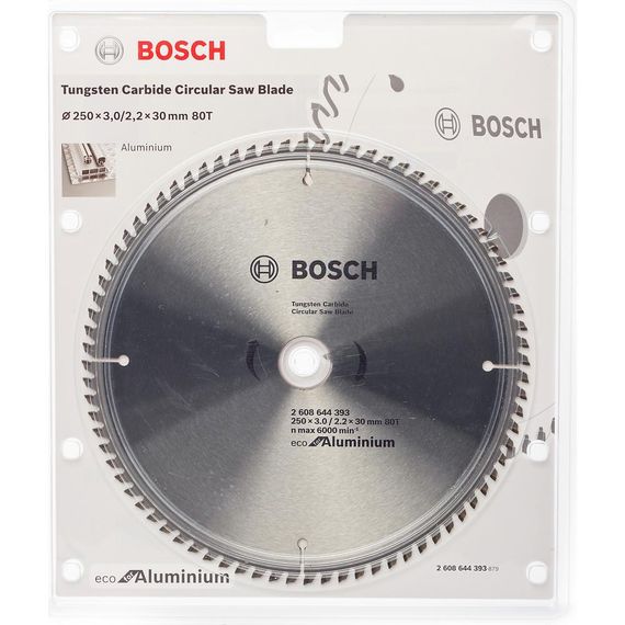 Диск пильный по алюминию Bosch ECO 250х30мм 80T (393)