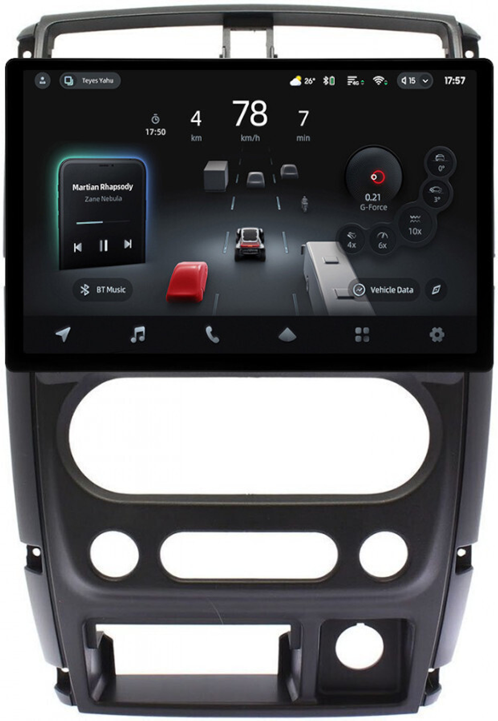 Магнитола для Suzuki Jimny 3 2005-2018 - Teyes CC4-PRO монитор 13" 2K QLED на Android 13, Snapdragon 778G, 8+128, AI, CarPlay, DSP, 4G SIM-слот