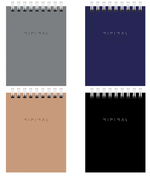 Блокнот А7 40л. клетка "Minimal Classic" гребень, картон (BRAUBERG)