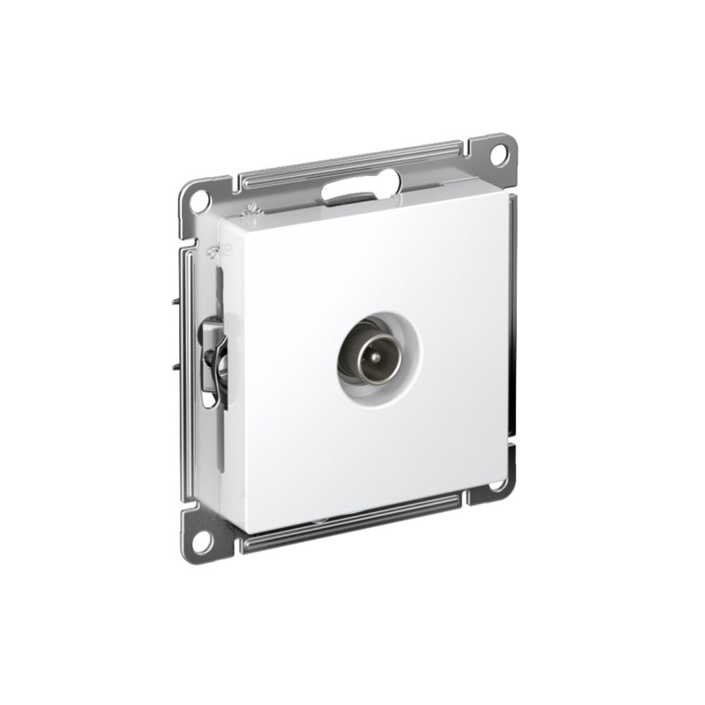 Розетка телевизионная проходная TV AtlasDesign 4дБ механизм бел. SE ATN000192