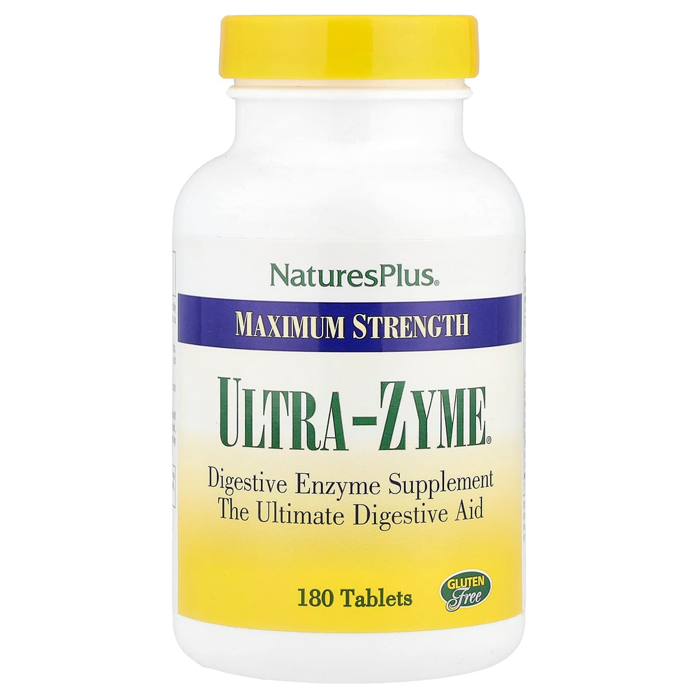 NaturesPlus, Ultra-Zyme, добавка с максимальной силой действия, 180 таблеток