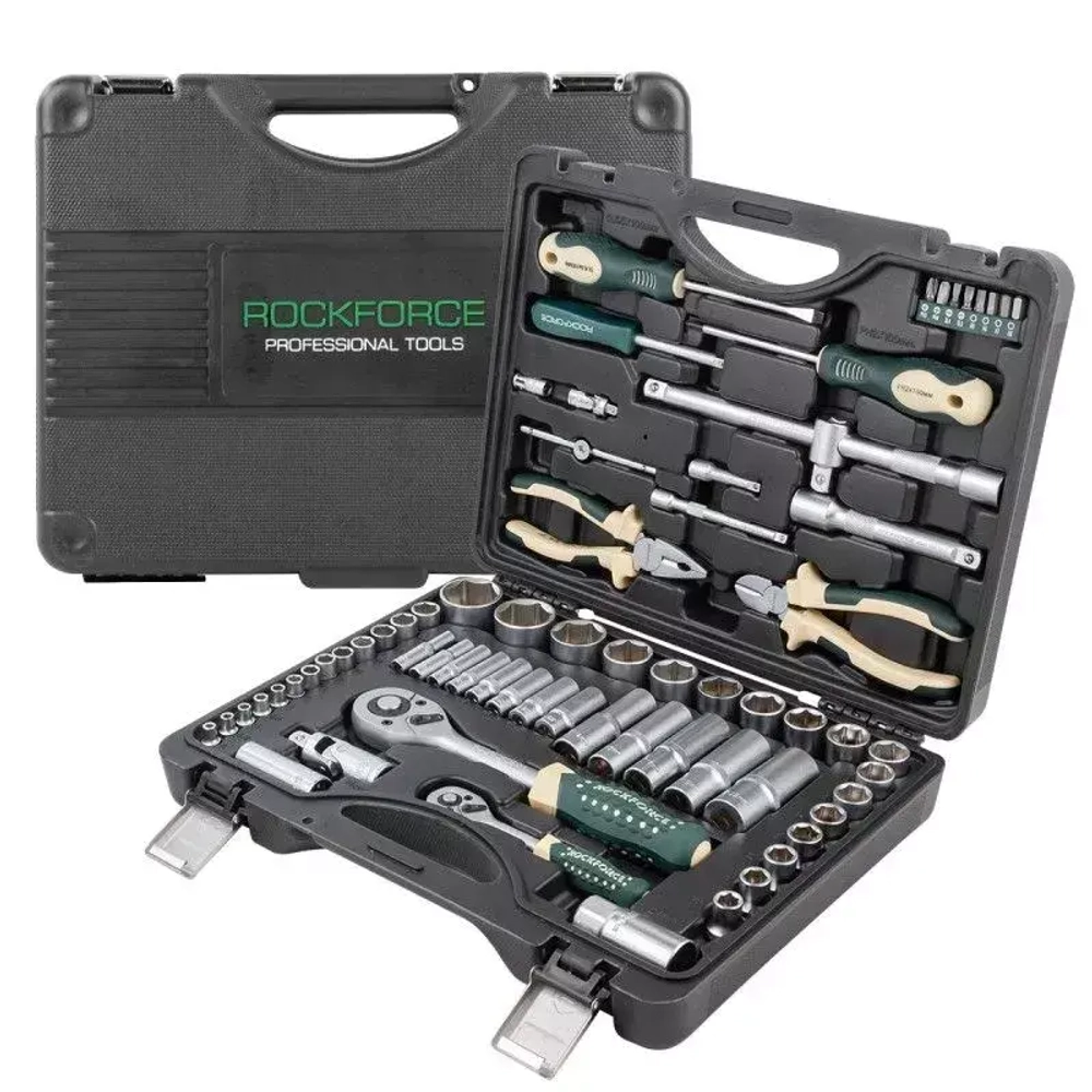 Набор инструментов 69пр.,1/4'',1/2'',(6гр.)(4-32мм) RockForce RF-4603-5