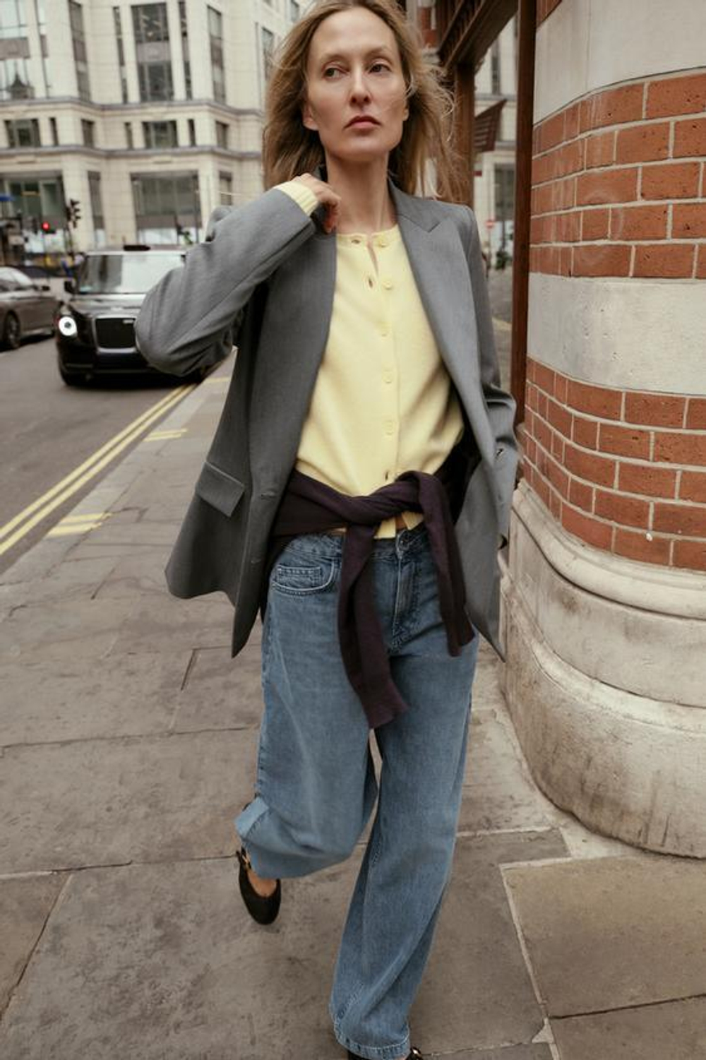 ZARA ДЖИНСЫ BAGGY СО СРЕДНЕЙ ПОСАДКОЙ, ИНДИГО