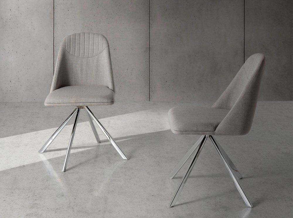 Поворотный стул Angel Cerda Espacio Malva F3216 /4020 серый