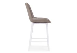 Полубарный стул Алст велюр латте / белый