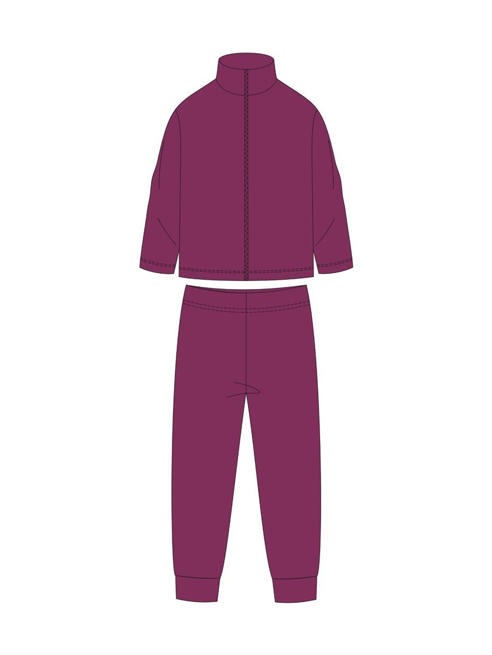 Костюм д/девочки флис "Горизонт-1" КМ-842/1 р.122, Баклажан (Ивашка)