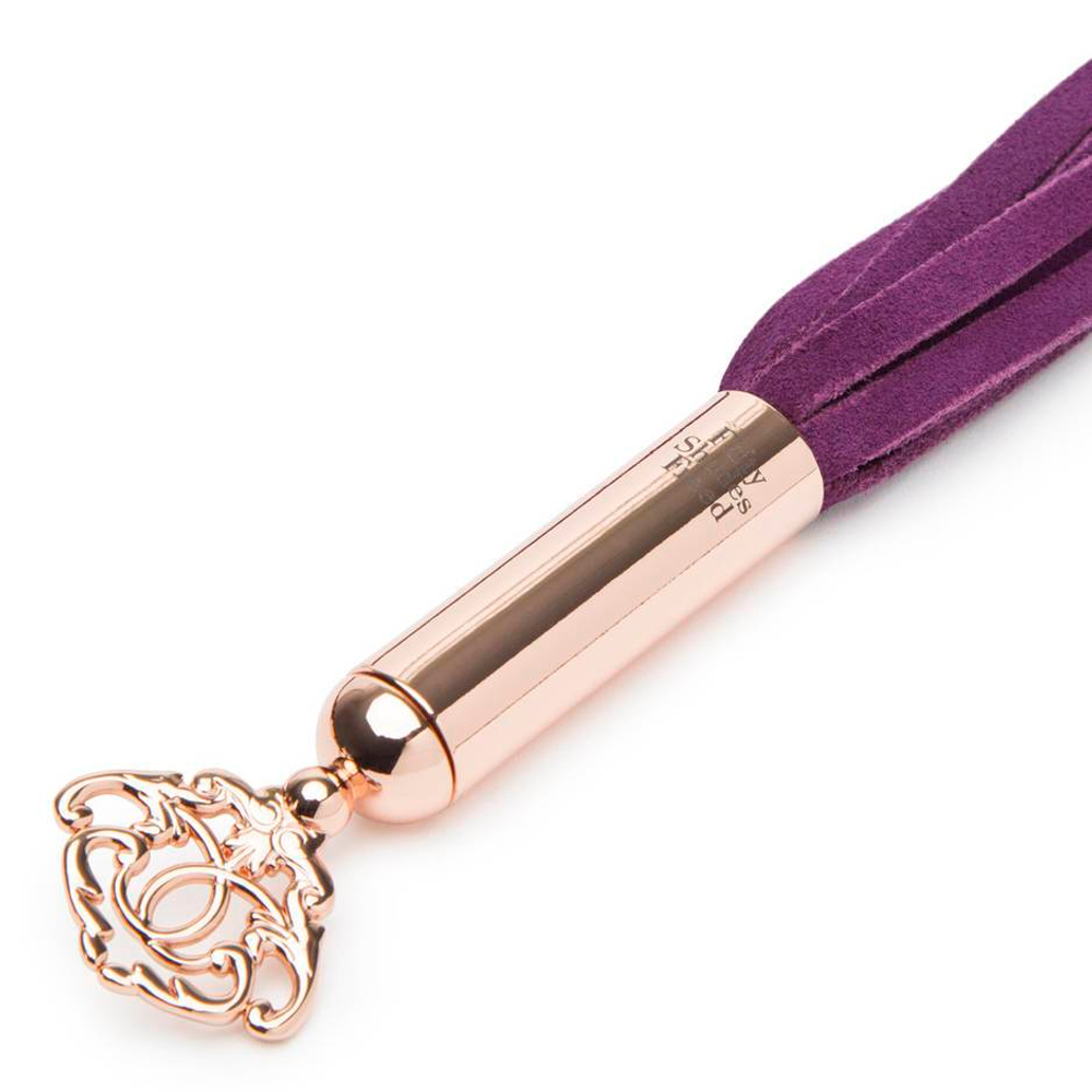 Фиолетовая мини-плеть Cherished Collection Suede Mini Flogger - 30 см. (Цвет: фиолетовый)