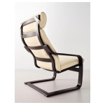 Кресло - IKEA POÄNG/POANG/ПОЭНГ ИКЕА, 68х82х100 см, бежевый/чёрный