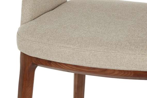 Полубарный стул Lord 65 см, бежевая обивка, ножки орех