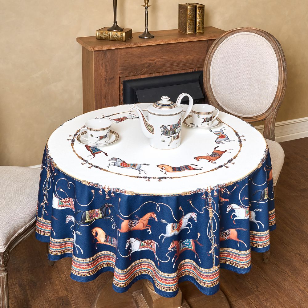 СКАТЕРТЬ КРУГЛАЯ "PASSAGE"150 СМ ,БЕЛЫЙ, 100% ХЛОПОК ,ТВИЛ