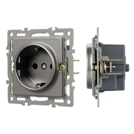 Механизм электрической розетки SCT-GP-MEU-PL-GR (250V, 16A) (Arlight, -) 043741