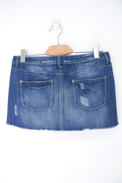 Юбка джинсовая с потертостями 46  размер