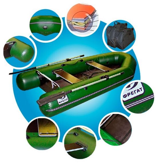 Надувная лодка Фрегат 280 ЕК серая