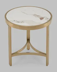 Журнальный столик Адриана 50*50 см светлая керамика