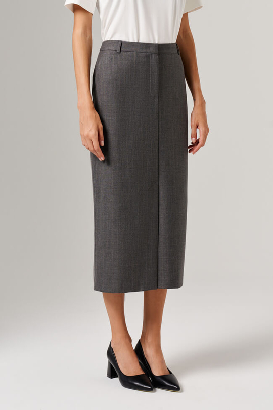 4863 Юбка женская (темно-серый полоска)