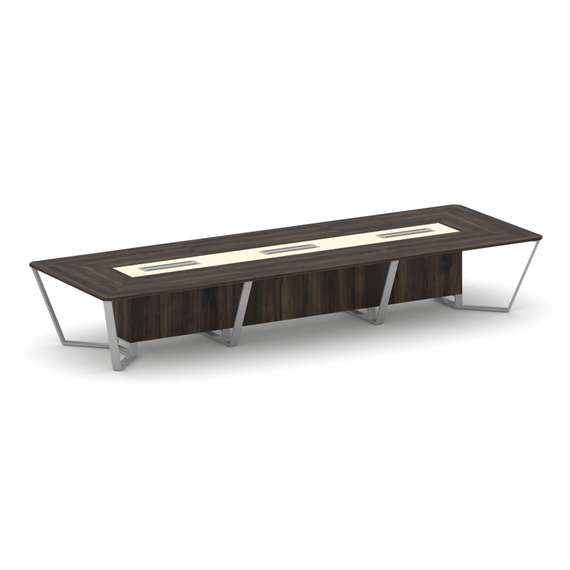 Steel Meet Стол переговорный прямоугольный KMK-PR.B.SP-16 Дуб Мали/Ваниль Глянец/Металл Серый 4800*1