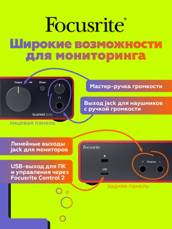 Внешняя звуковая карта Focusrite Scarlett Solo 4th Gen