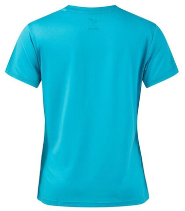 Женская теннисная футболка Joma Picasho Short Sleeve - fluor turquoise/dark navy