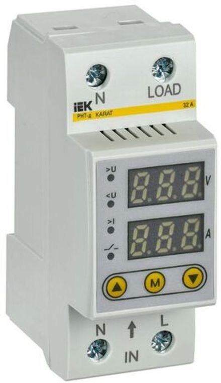 Реле напряжения и тока РНТ-д 1ф 36мм 32А KARAT IEK IVC21-1-32