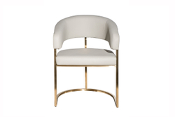 Стул экокожа св.серый/матовое золото 59,5x54x79см Garda Decor