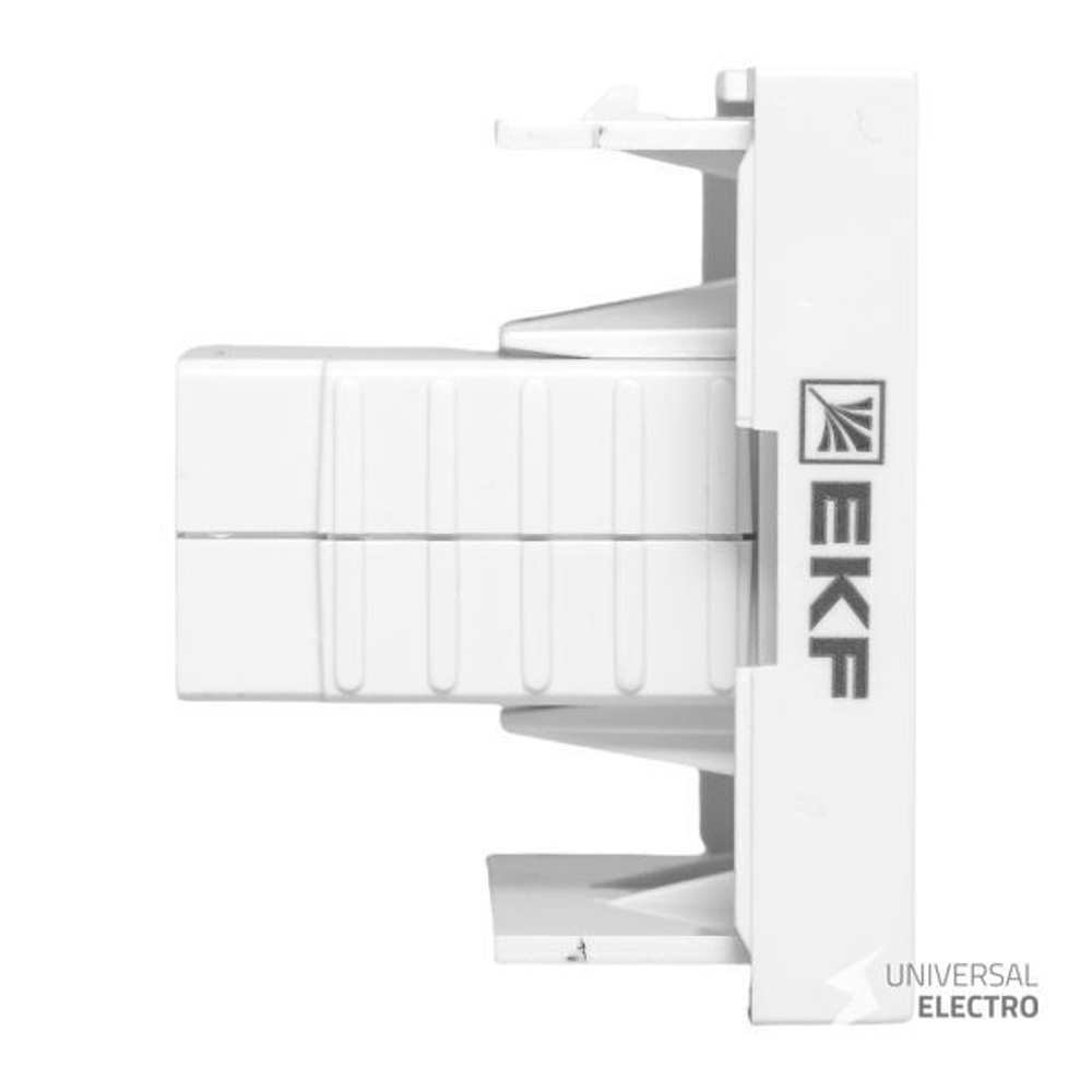 Розетка HDMI, 2 модуля, 1 гнездо, без индикатора, белая EKF